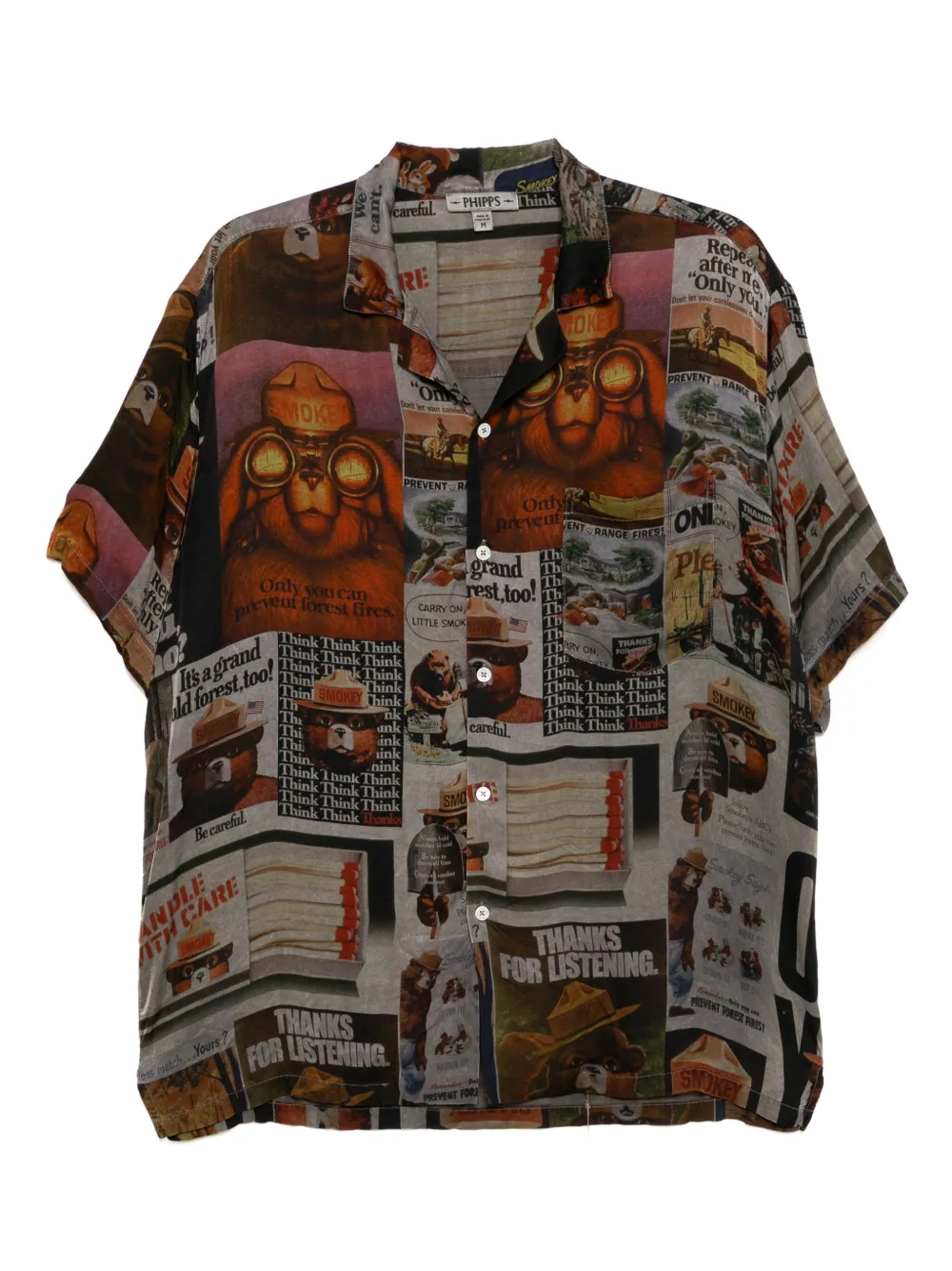 Stain Shade camisa con estampado gráfico | marrón | Image 1
