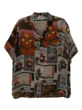 Stain Shade graphic-print shirt - Brown
