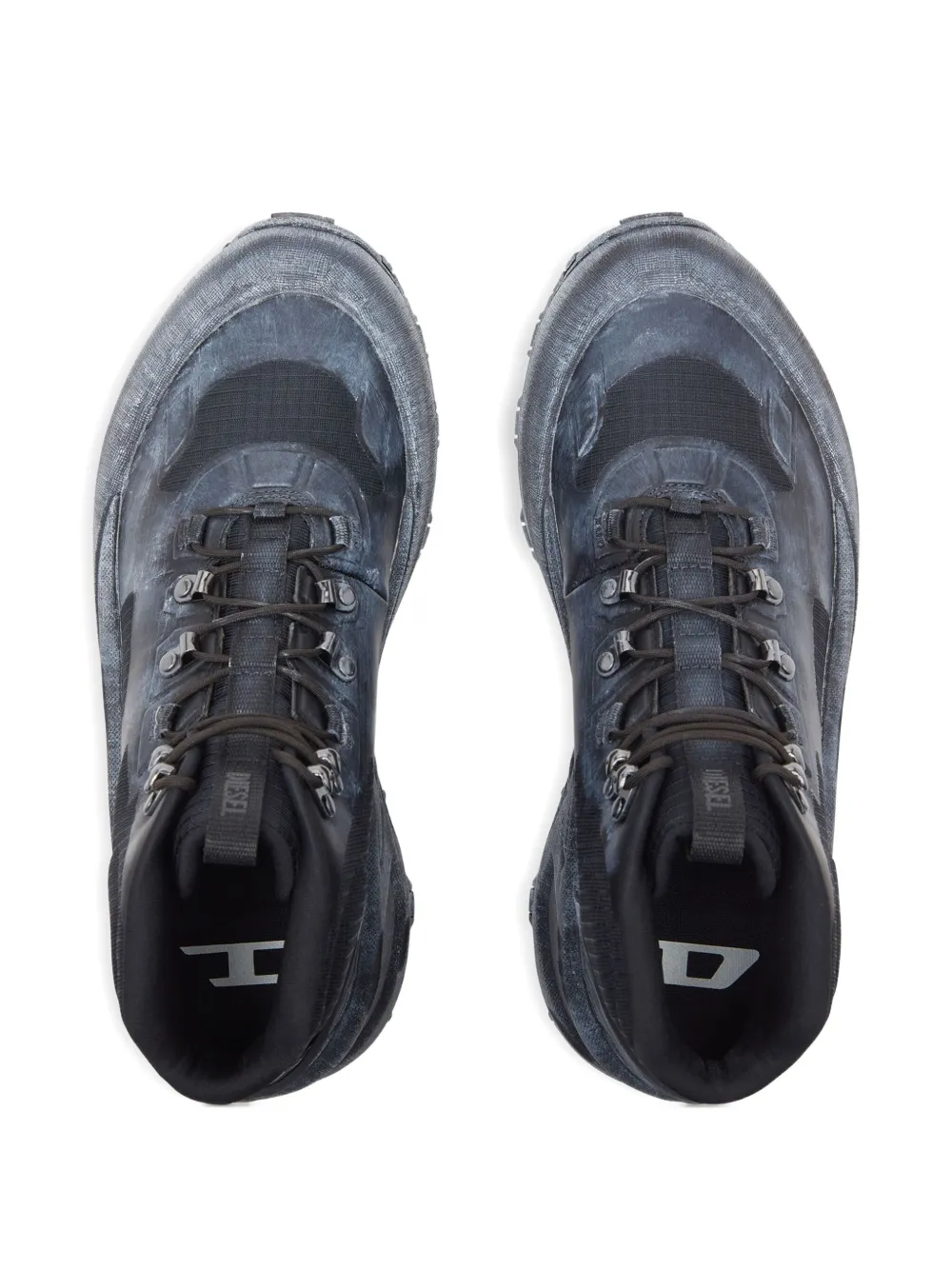 Diesel Cage lace-up chunky-sole hiking boots Black