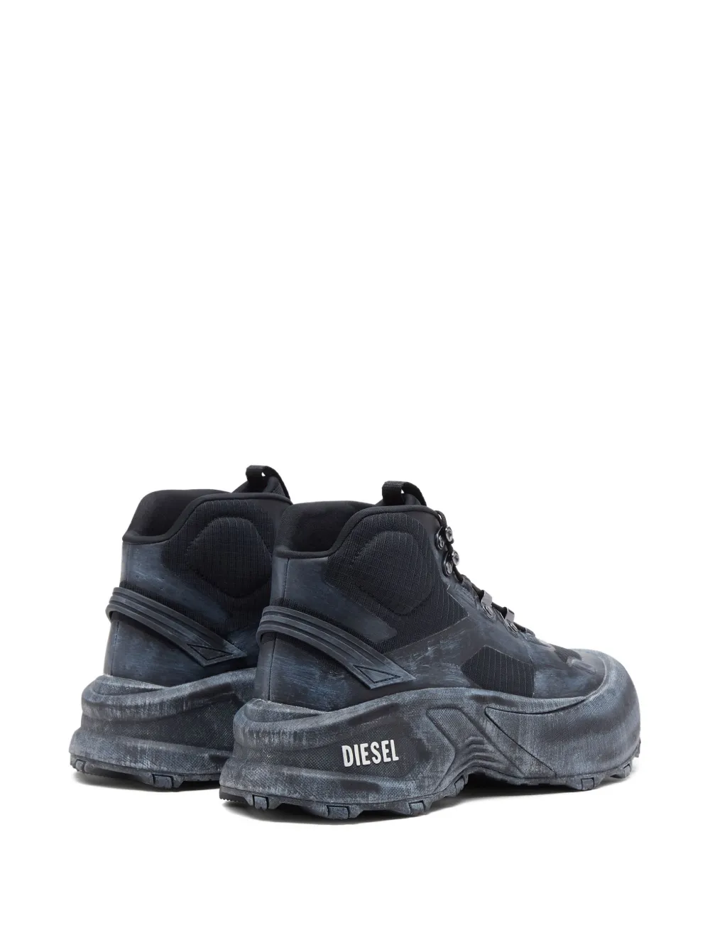 Diesel Cage lace-up chunky-sole hiking boots Black