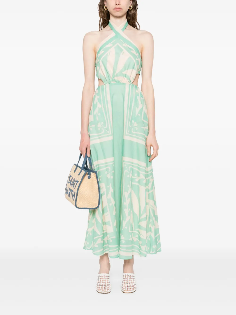 TWINSET Maxi-jurk met abstracte print - Groen