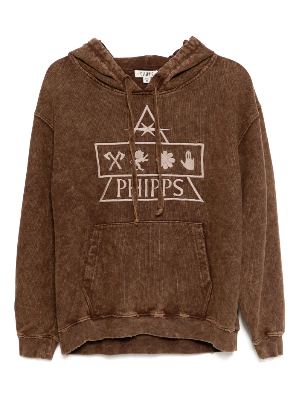 Stain Shade embroidered hoodie | Brown | Image 1