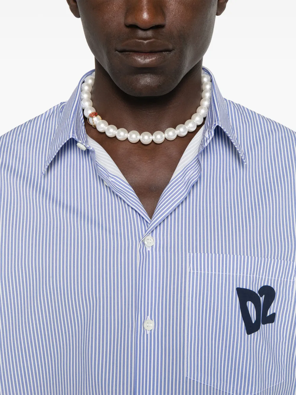 DSQUARED2 Gestreept overhemd Blauw