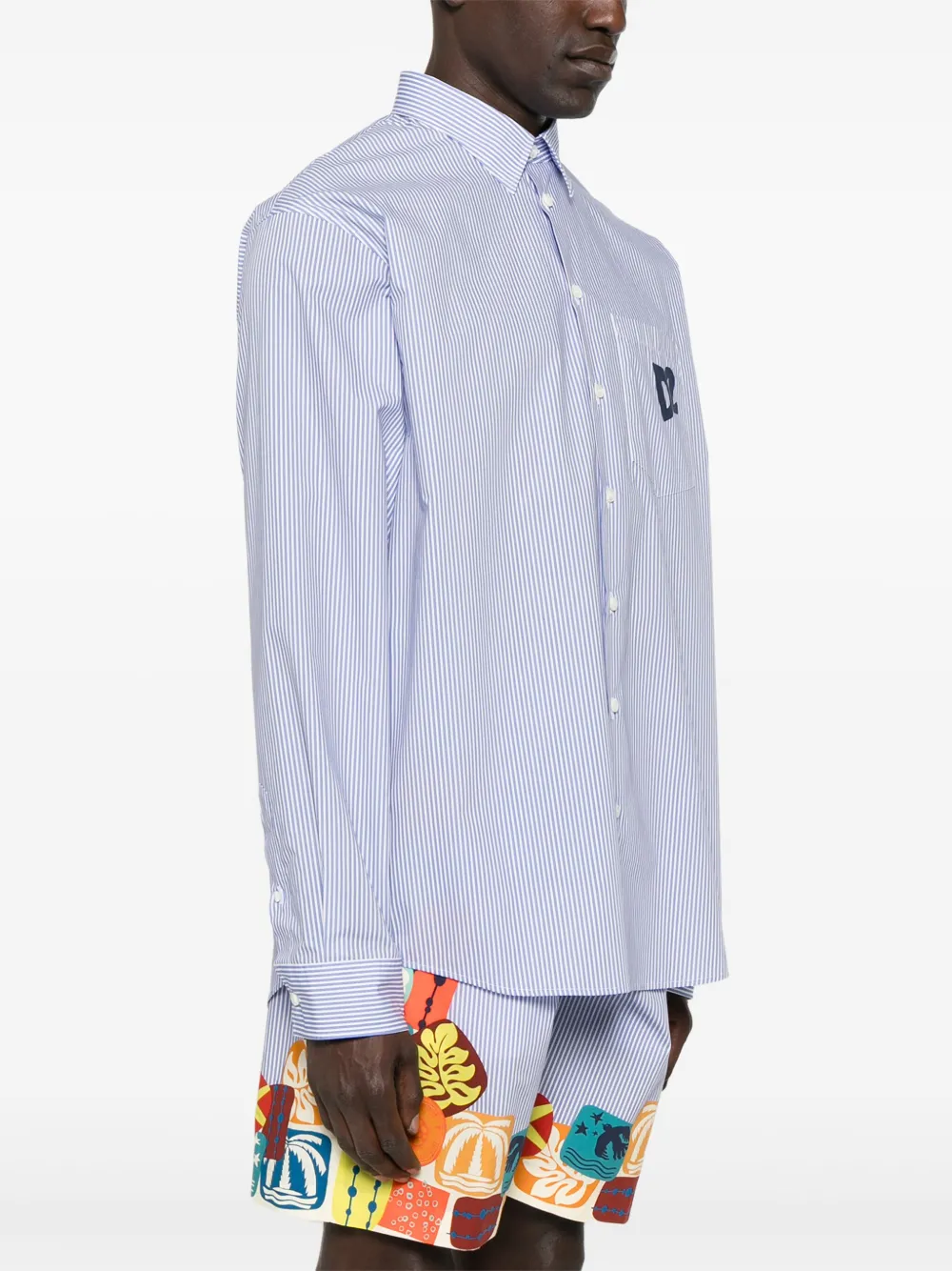 DSQUARED2 Gestreept overhemd Blauw