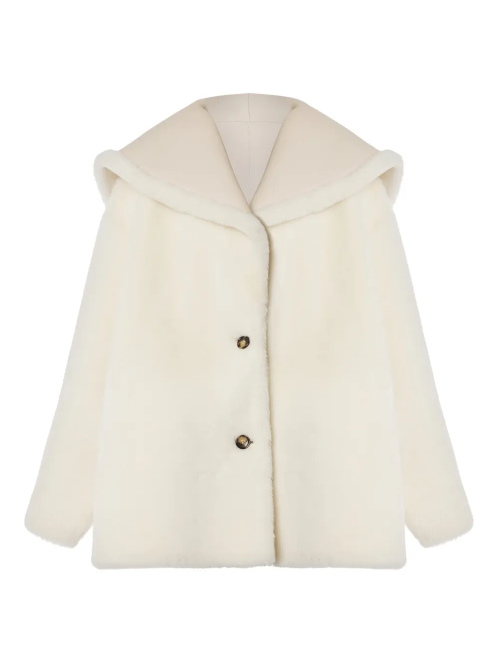 Alberta Ferretti abrigo con capucha | blanco | Image 1