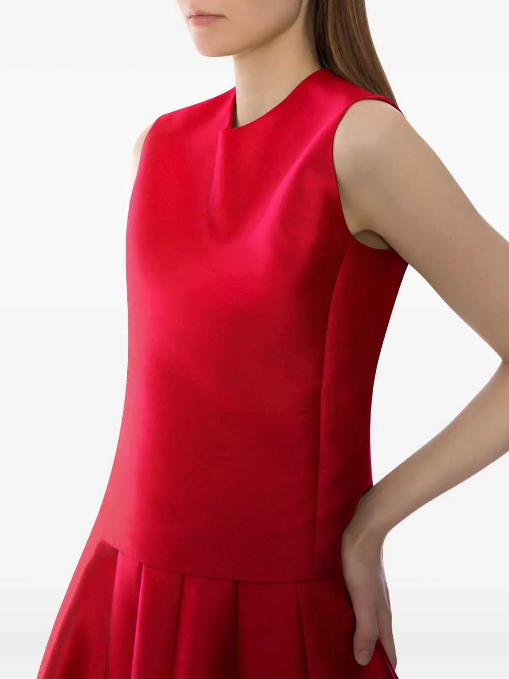 Alberta Ferretti Satijnen top Rood