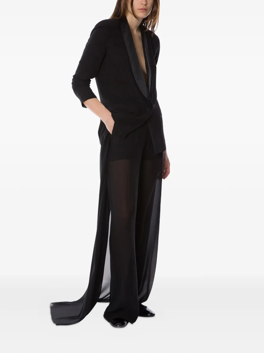 Alberta Ferretti Kanten broek - Zwart