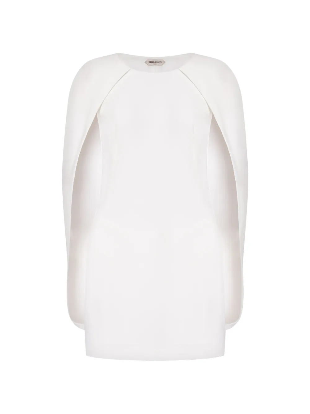 Alberta Ferretti Abito corto stile mantella - Bianco
