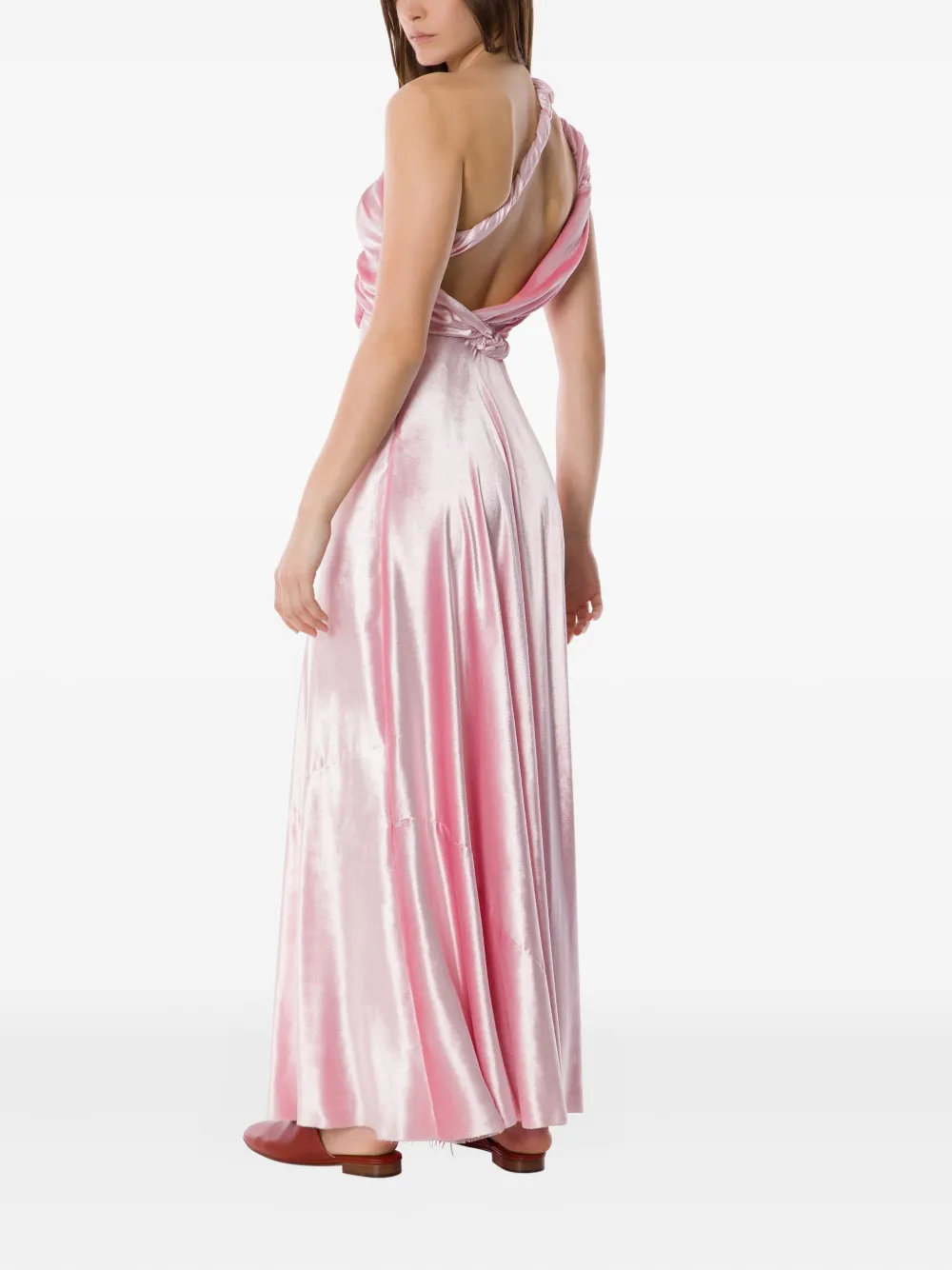Alberta Ferretti Velvet Dress In Pink
