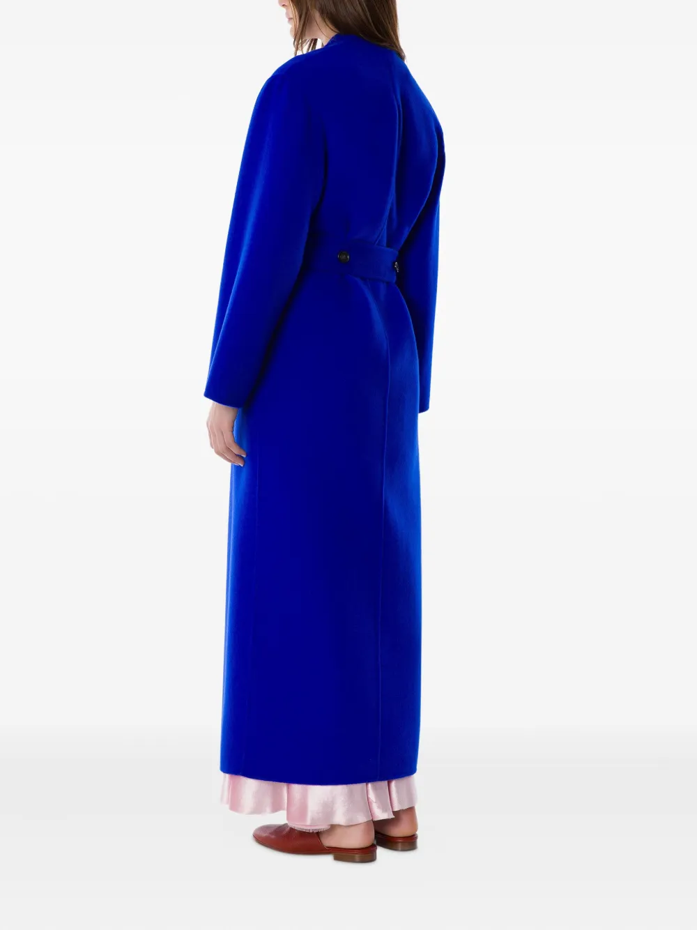 Alberta Ferretti Wikkeljas met ceintuur Blauw