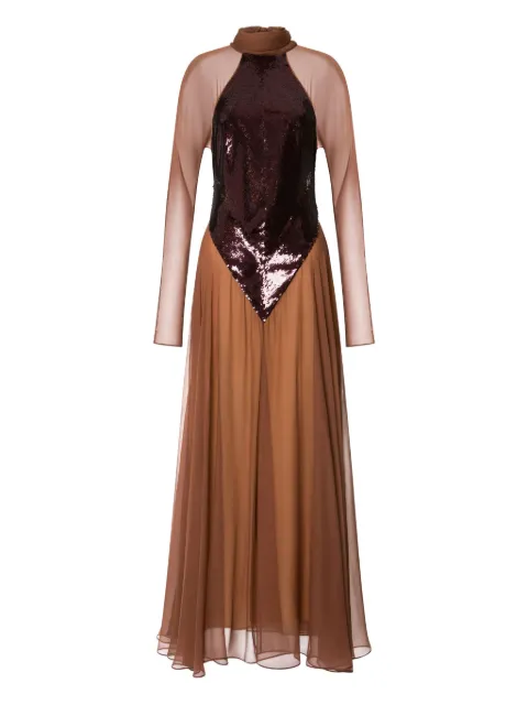 Alberta Ferretti sequined-bodice gown