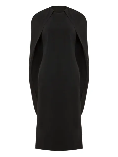 Alberta Ferretti cape-sleeve dress