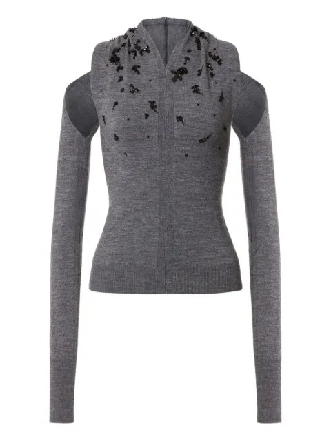 Alberta Ferretti off-shoulder virgin-wool sweater