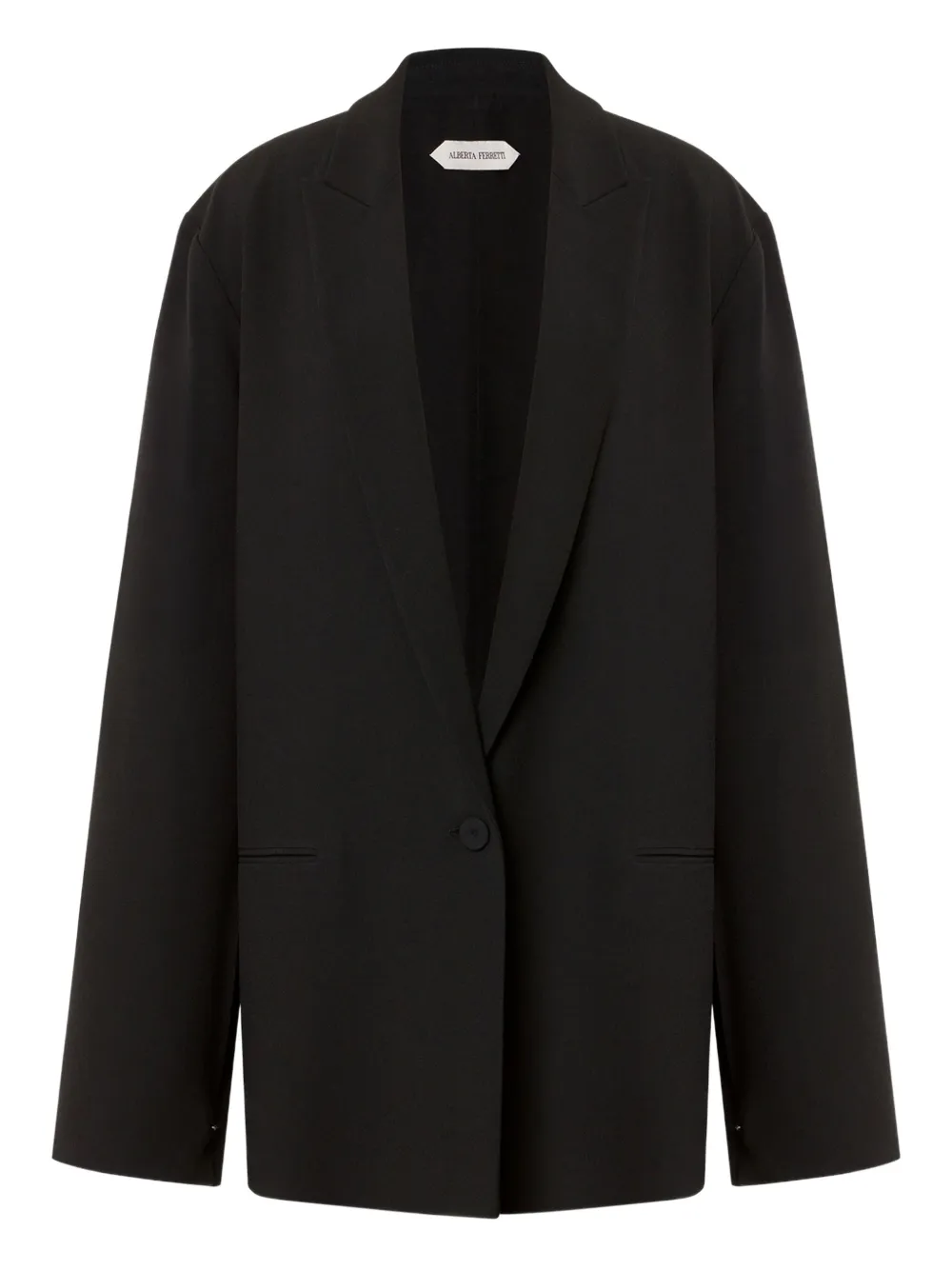 Alberta Ferretti Blazer met enkele rij knopen Zwart