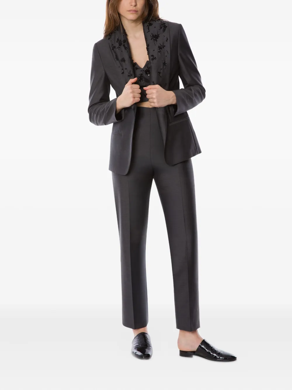 Alberta Ferretti Plooibroek - Grijs