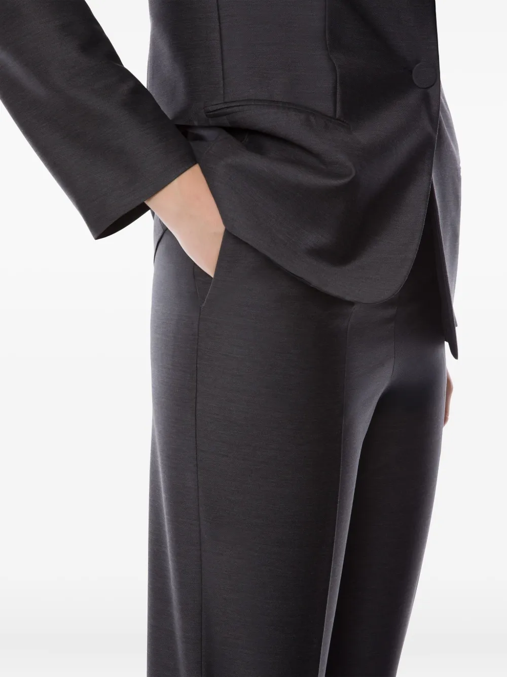 Alberta Ferretti Pressed-crease Trousers In Black