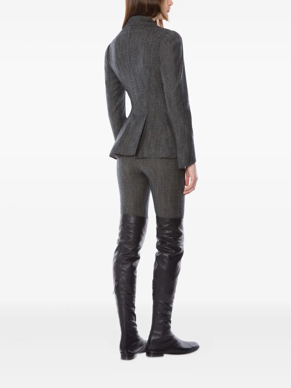 Alberta Ferretti Skinny Trousers In Black
