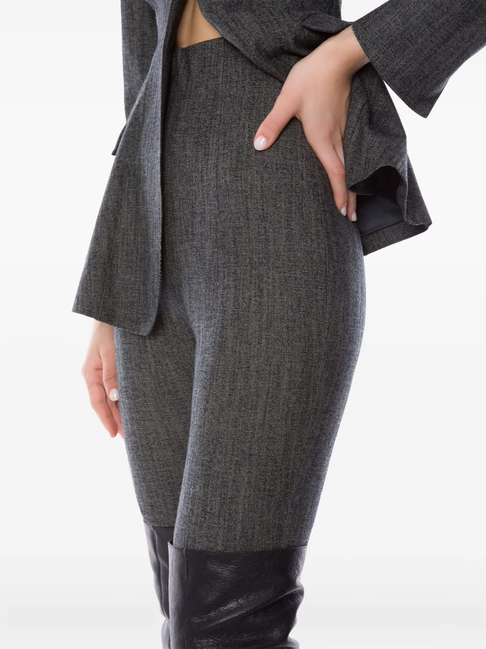 Alberta Ferretti Skinny Trousers In Black