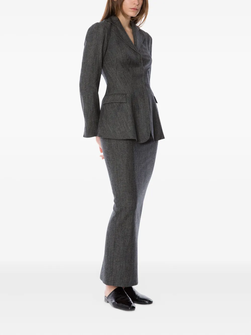 Alberta Ferretti Wollen midi-rok - Zwart