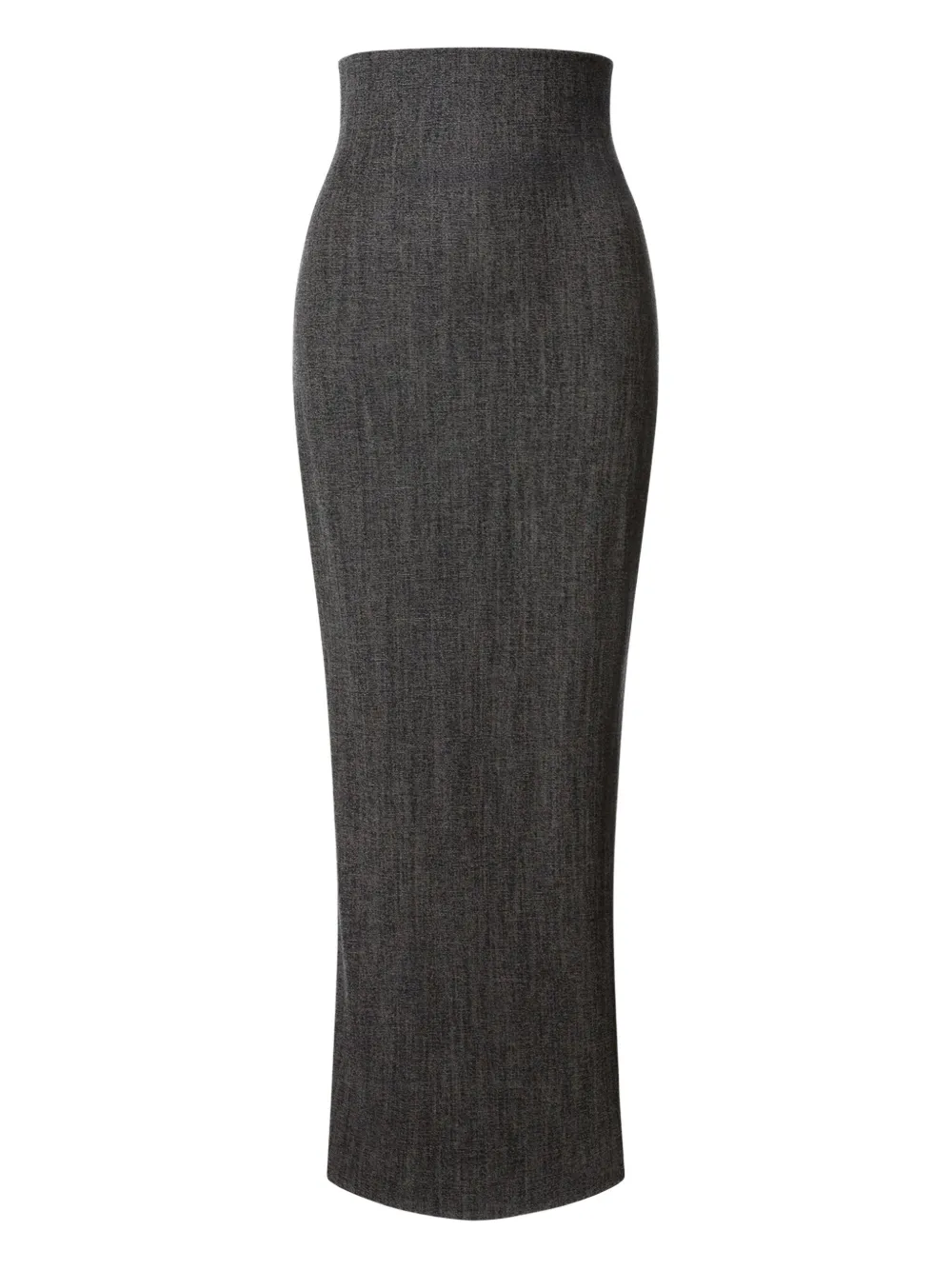 Alberta Ferretti Wool Midi Skirt In Gray