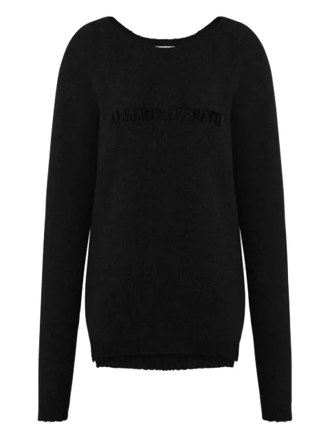 Alberta Ferretti tonal-logo sweater