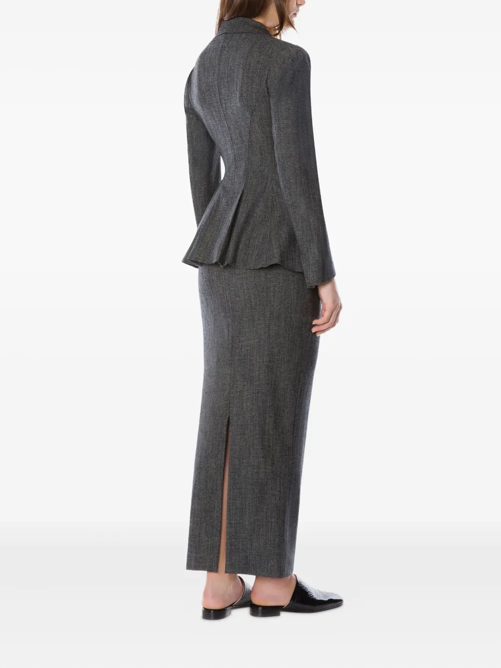 Alberta Ferretti Getailleerde blazer Zwart