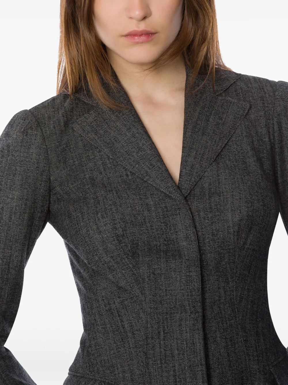 Alberta Ferretti Getailleerde blazer Zwart