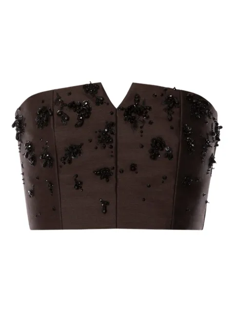 Alberta Ferretti sequin-embellished corset top