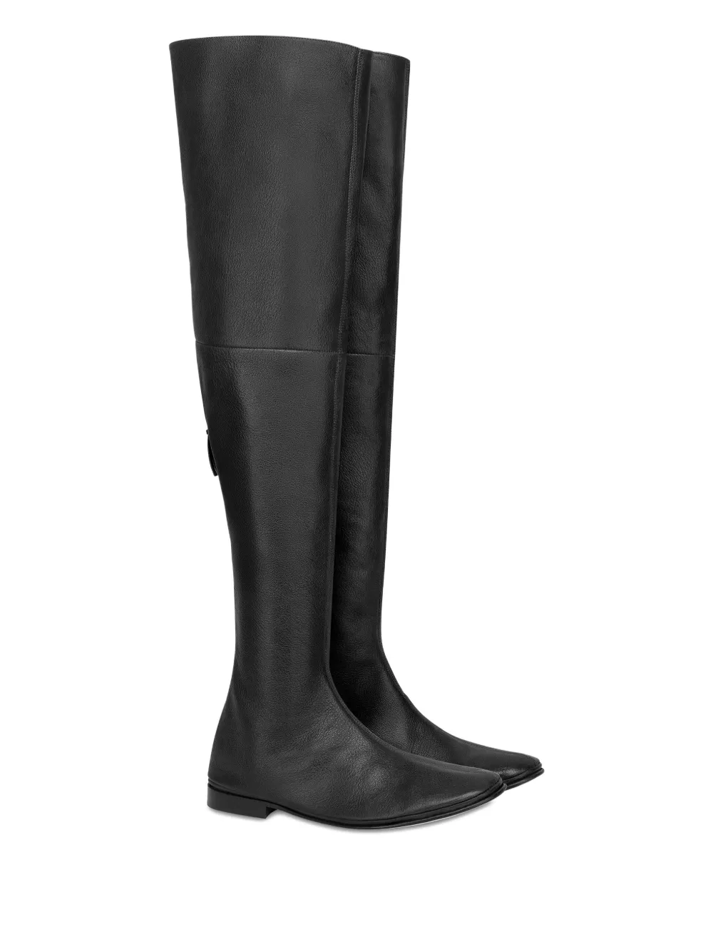 Alberta Ferretti Over-the-knee Flat Boots In Black