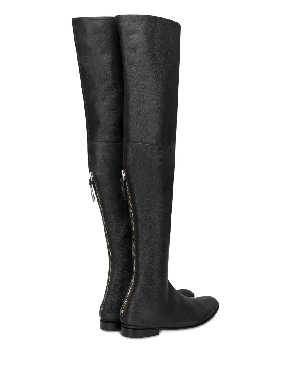 Alberta Ferretti Over-the-knee Flat Boots In Black