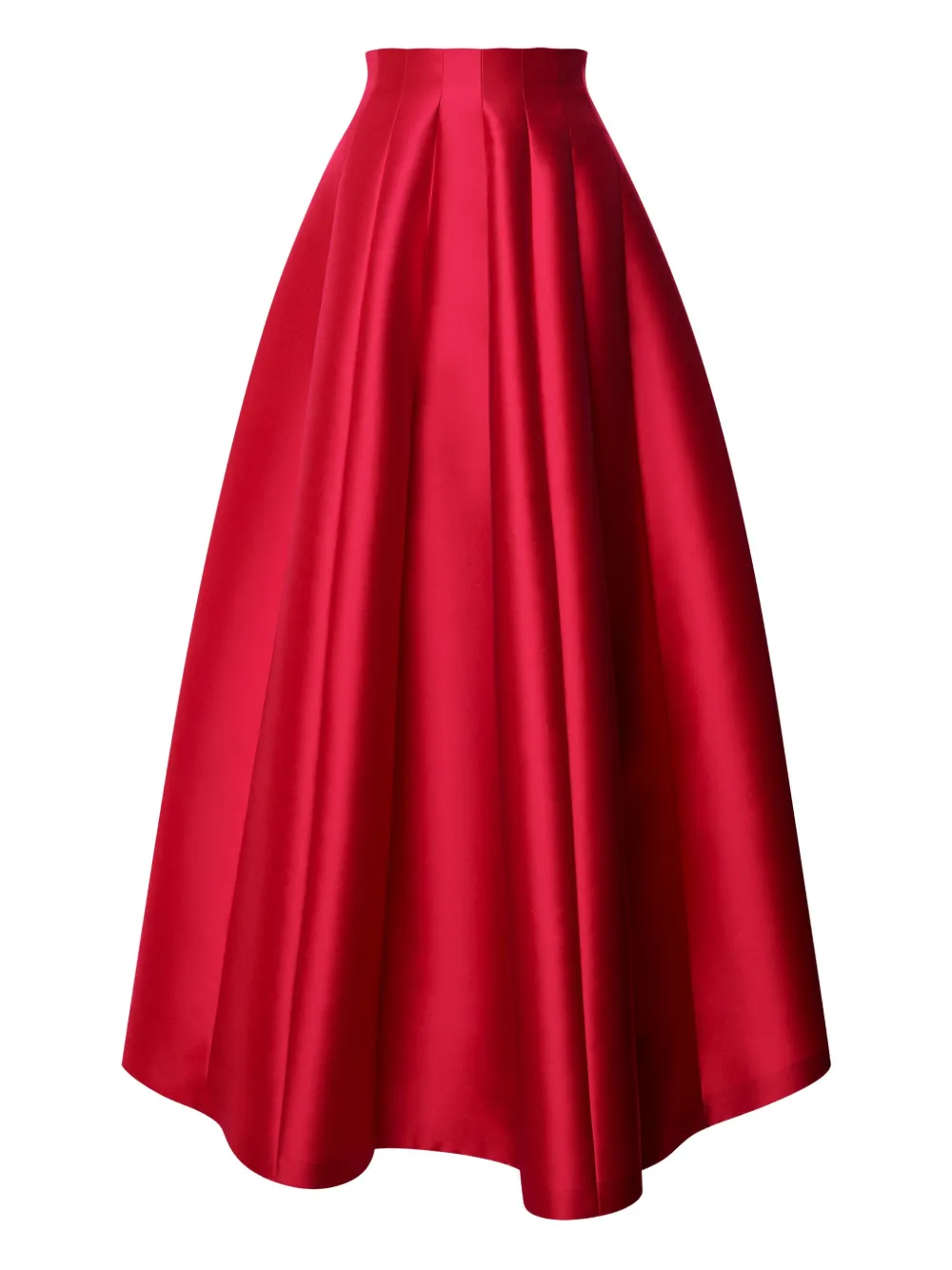 Alberta Ferretti Pleated Maxi Skirt In Red