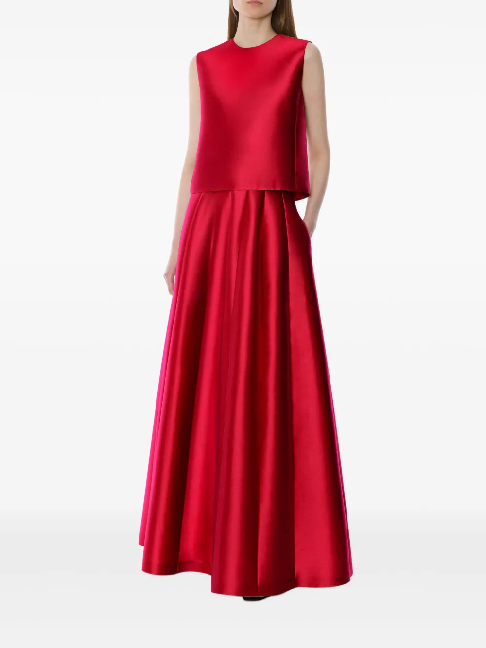 Alberta Ferretti pleated maxi skirt | Red | Image 1
