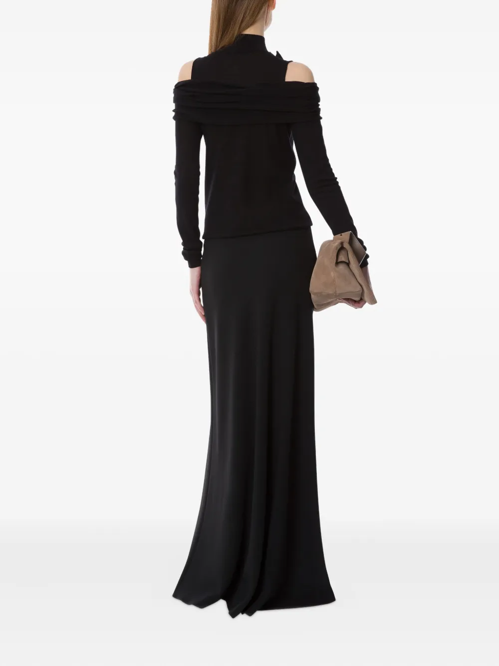 Alberta Ferretti Layered-effect Sweater In Black