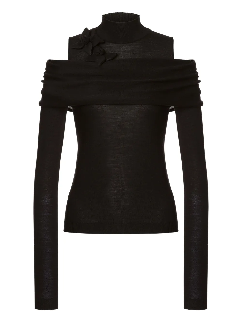 Alberta Ferretti Layered-effect Sweater In Black