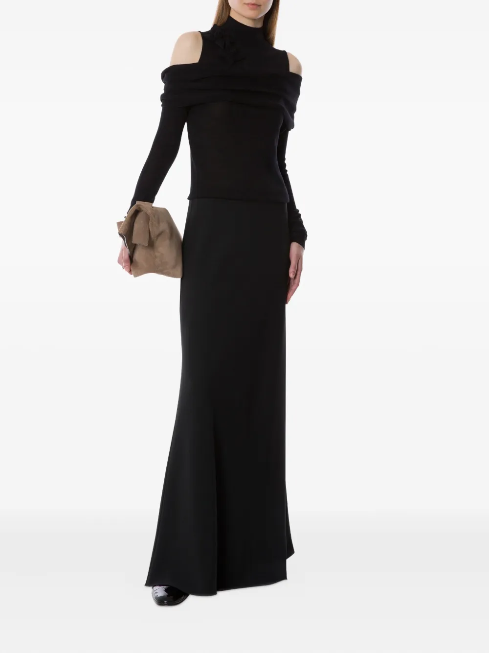 Alberta Ferretti Layered-effect Sweater In Black