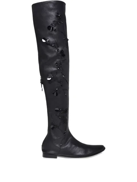 Alberta Ferretti sequinned thigh-high boots