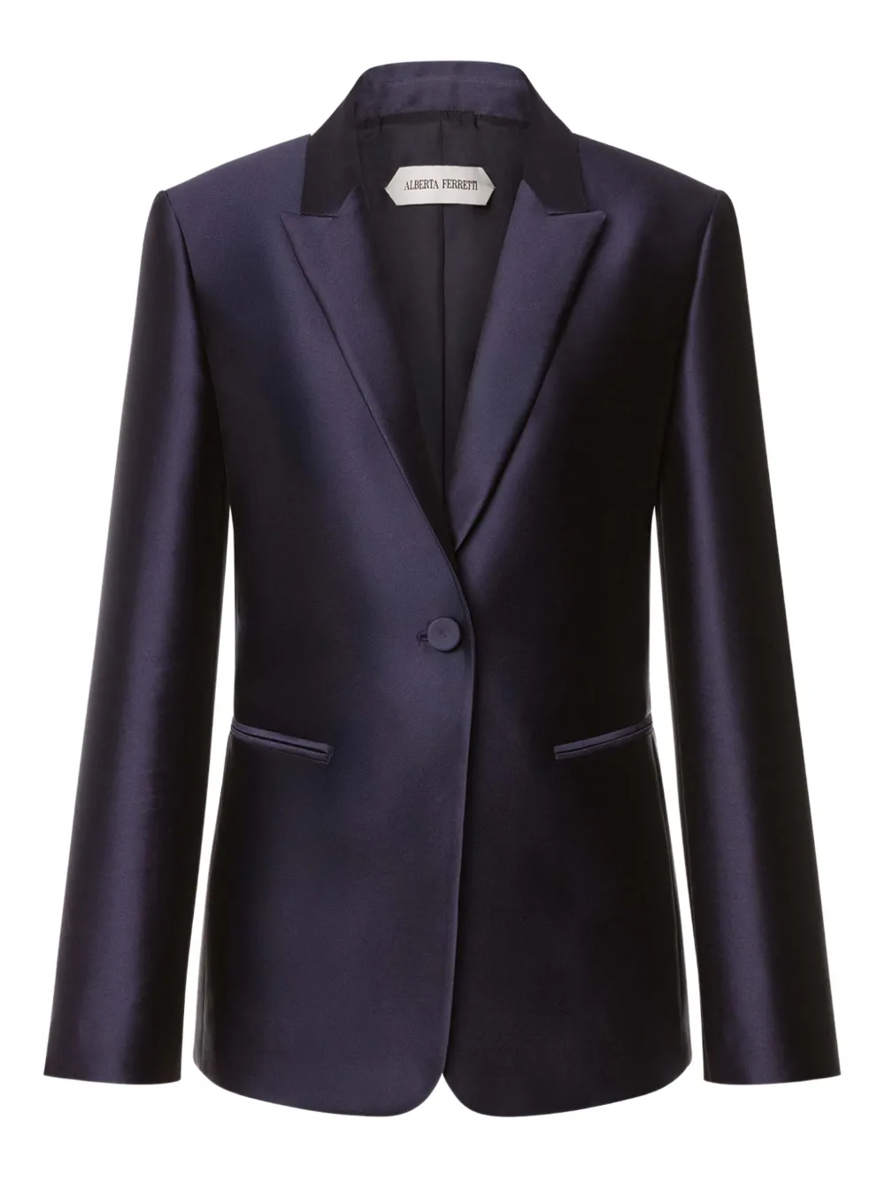 Alberta Ferretti Single-breasted Blazer In Blue