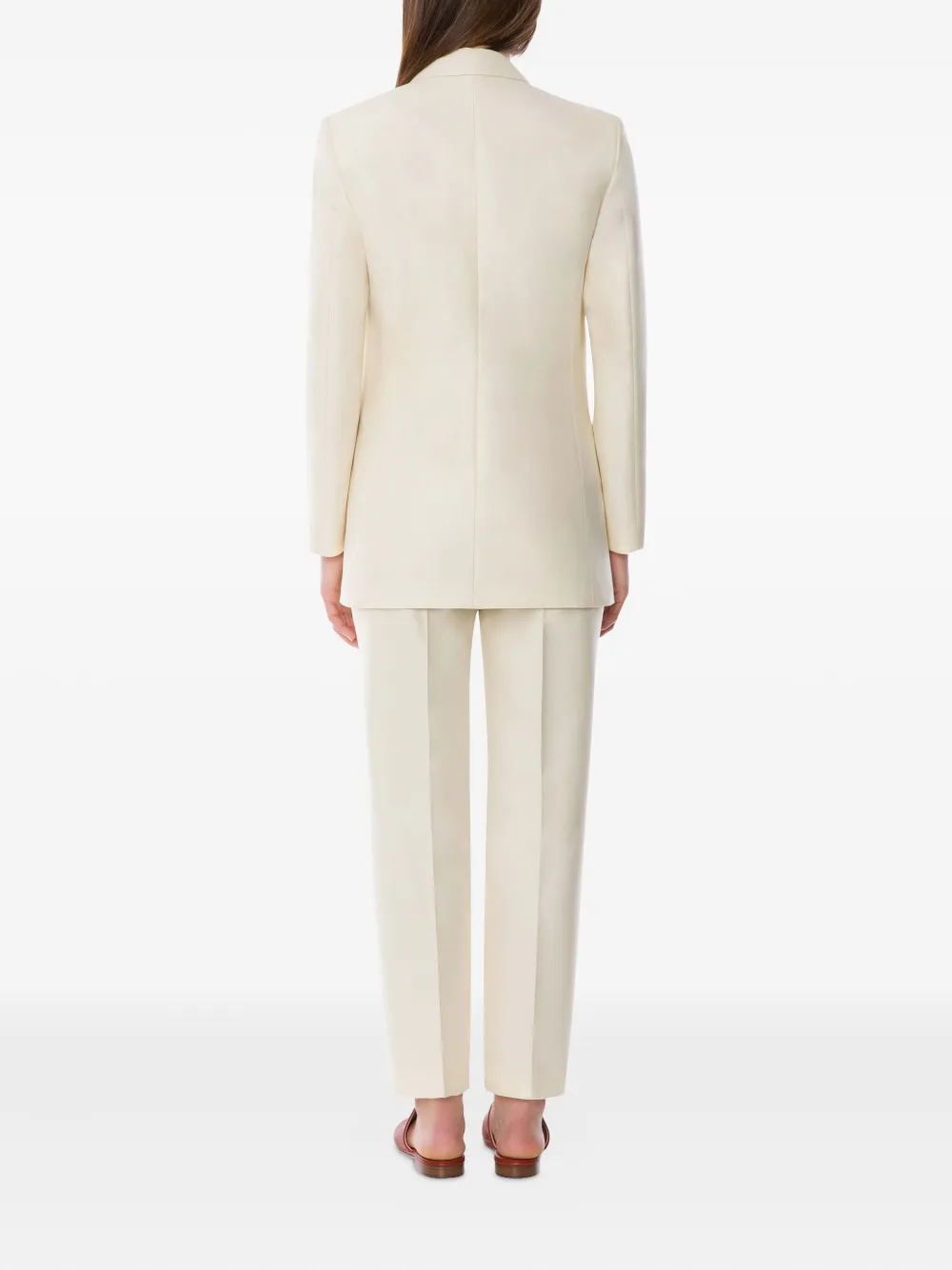 Alberta Ferretti Pressed-crease Tailored Trousers In Neutral