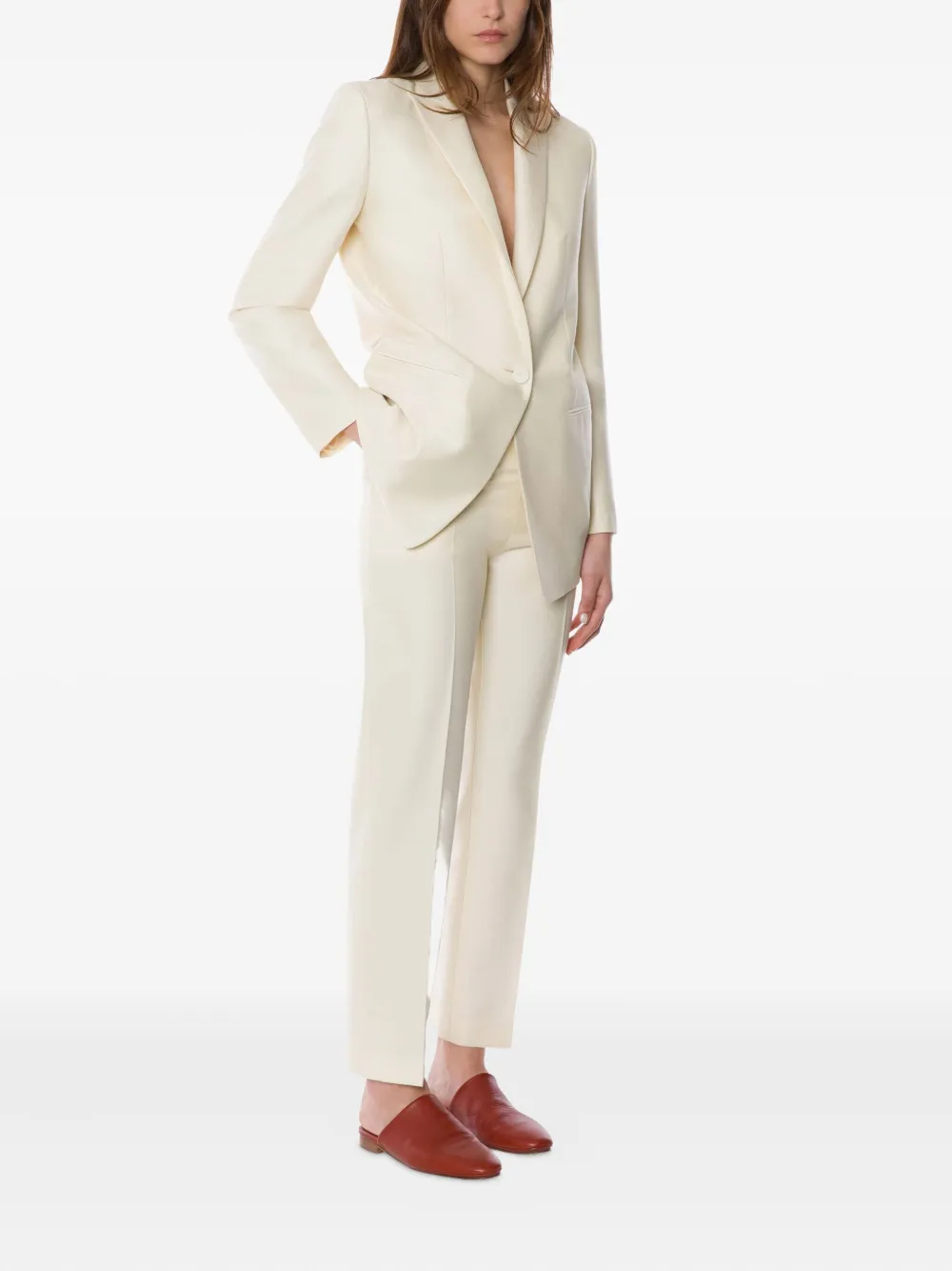 Alberta Ferretti Geplooide pantalon - Beige