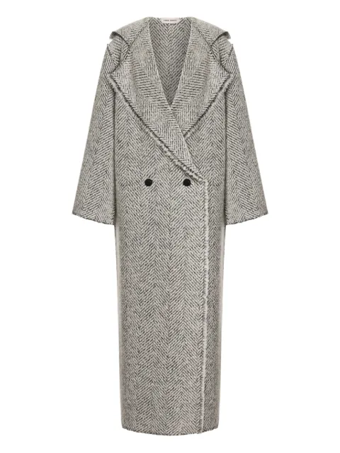 Alberta Ferretti herringbone-pattern coat