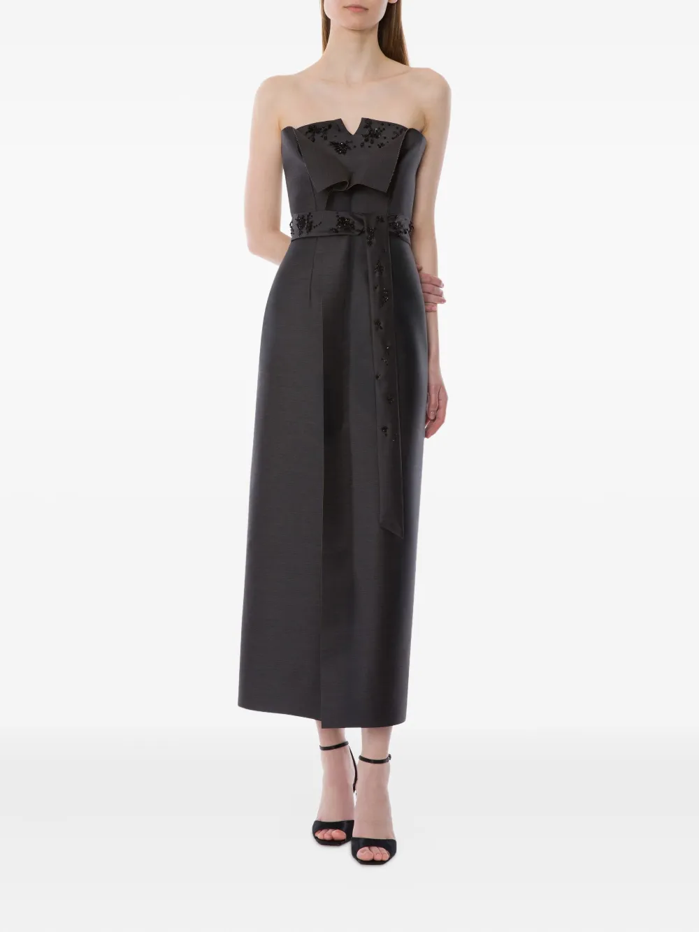 Alberta Ferretti Jurk van zijdeblend - Grijs