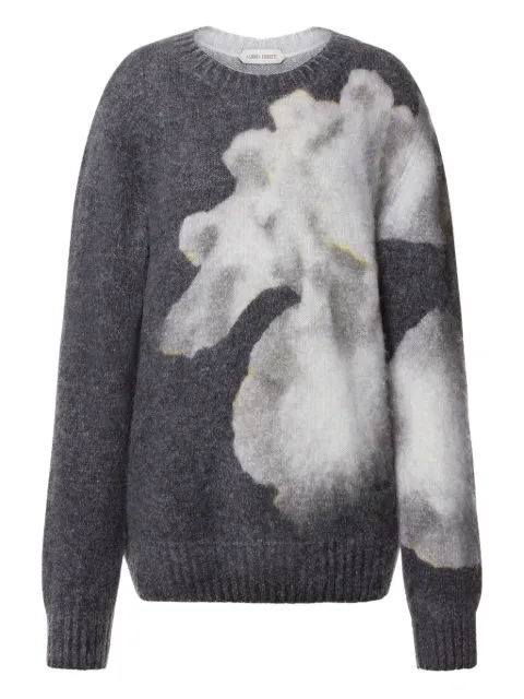 Alberta Ferretti suéter tejido con motivo floral en intarsia