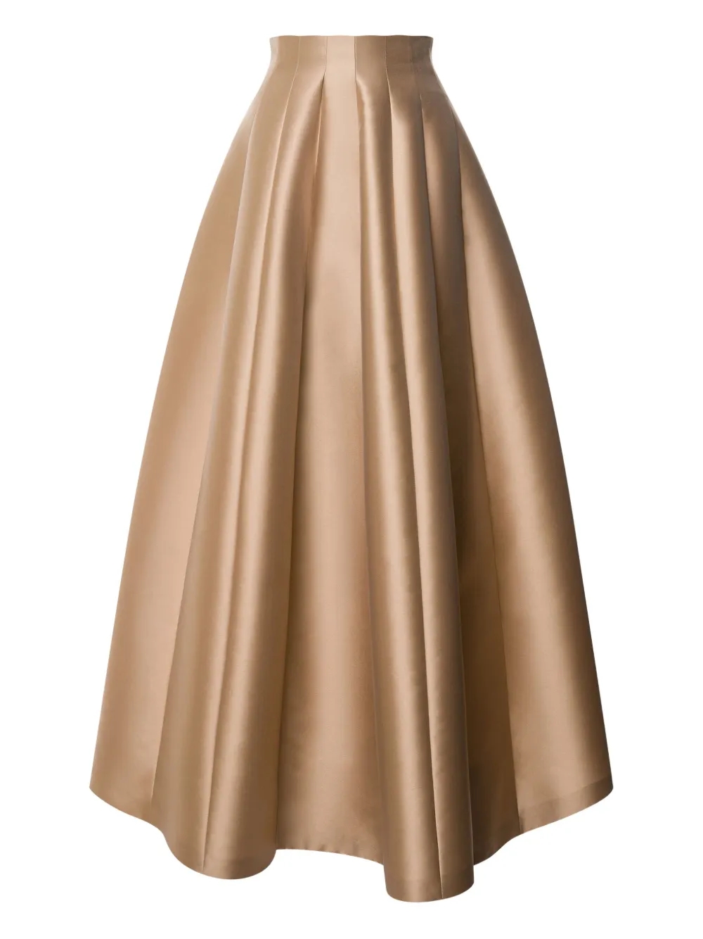 Alberta Ferretti Satin Maxi Dress In Neutral