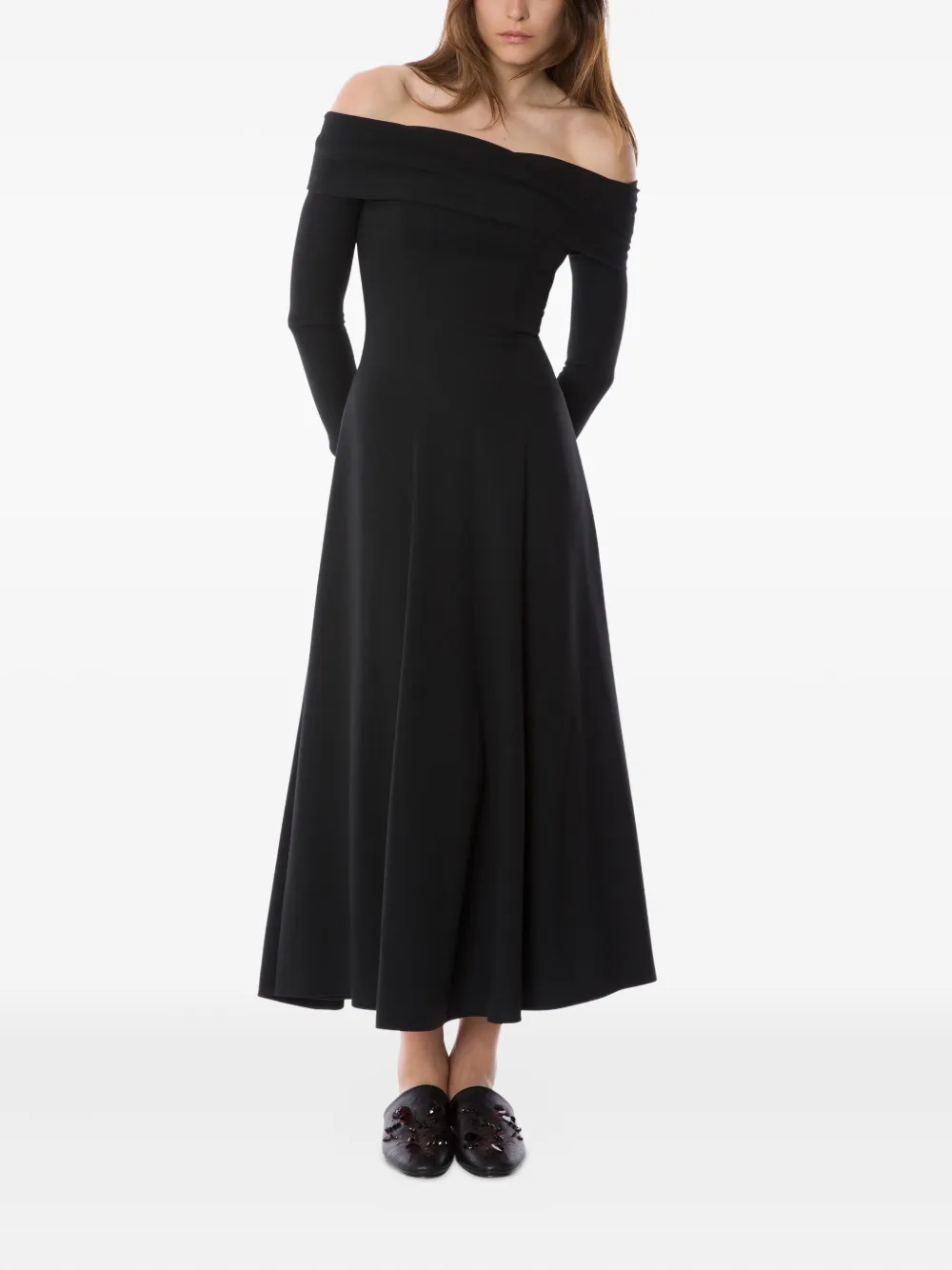 Alberta Ferretti Crêpe jurk - Zwart