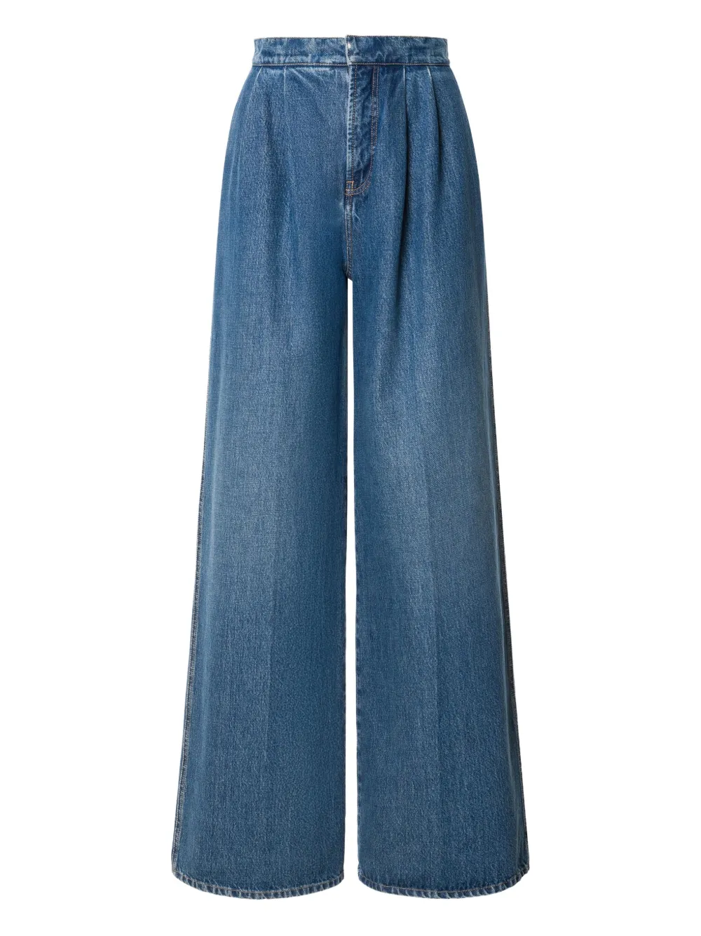 Alberta Ferretti pleated wide-leg jeans | Blue | Image 1