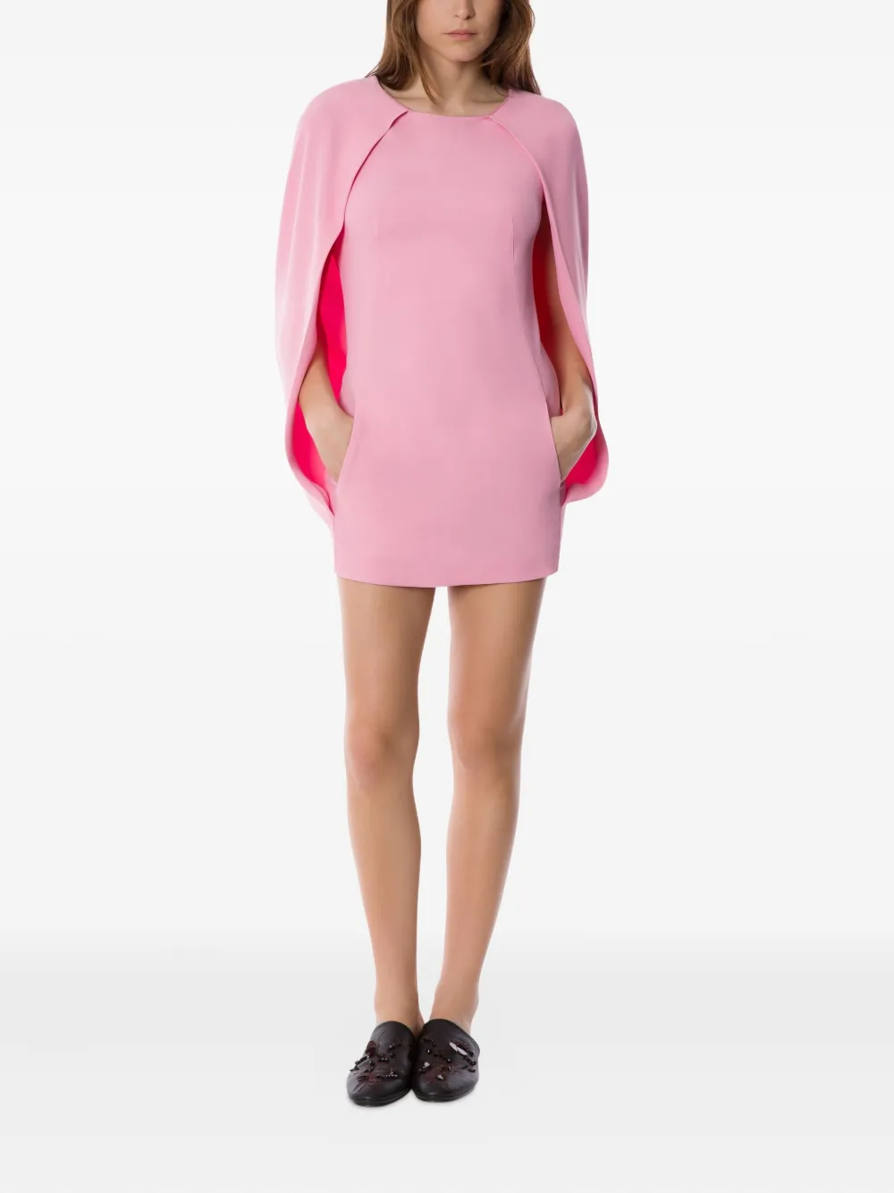 Alberta Ferretti Mini-jurk met capemouwen - Roze