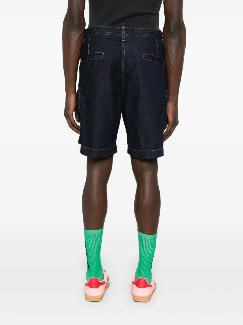 Shop Dsquared2 Denim Cargo Shorts In Blue