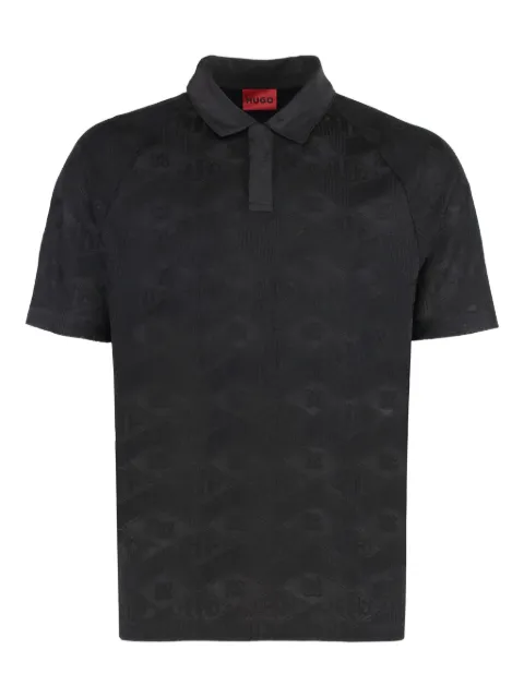 BOSS patterned polo shirt