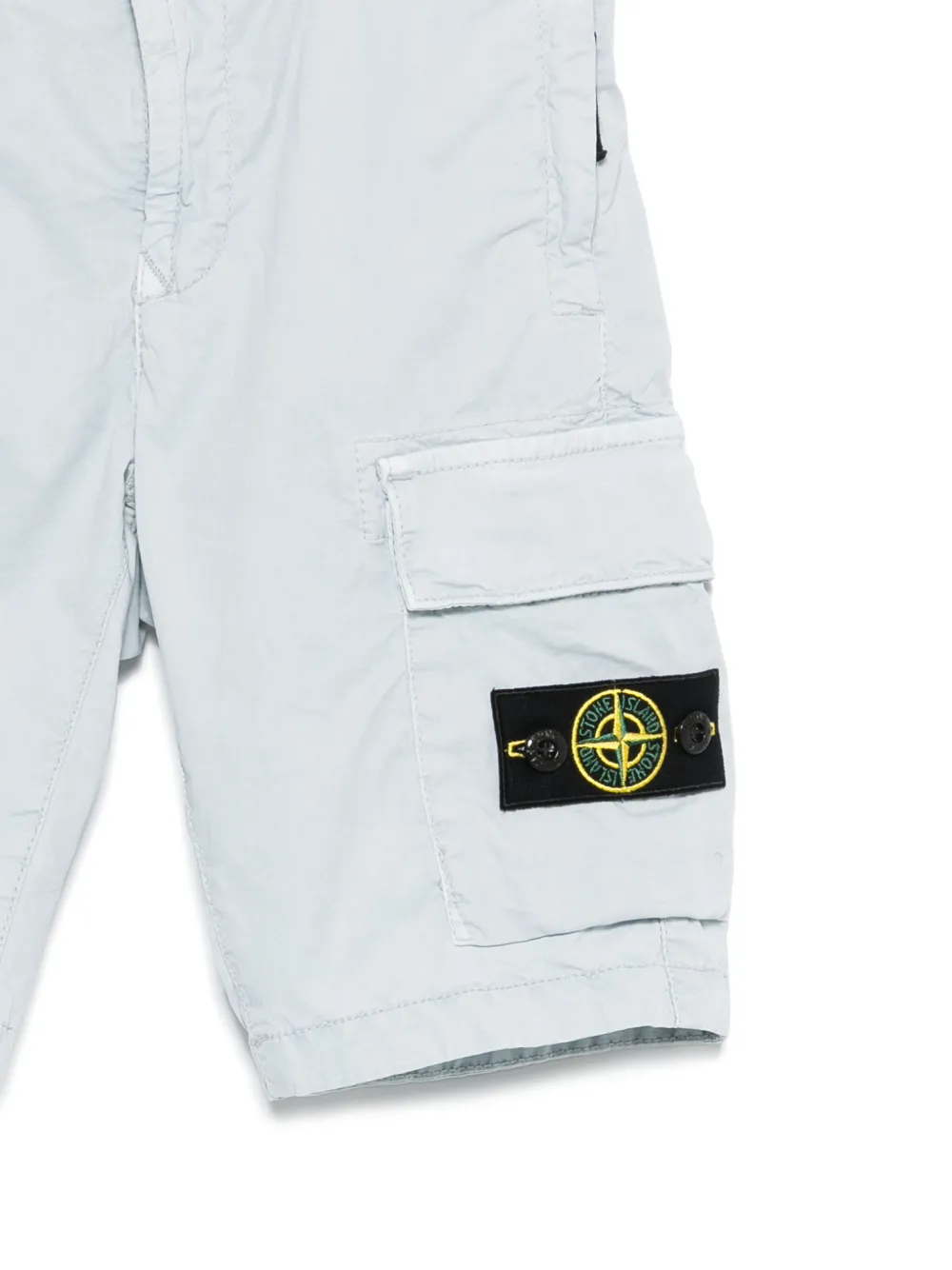 Stone Island Junior Shorts met Compass-logopatroon Blauw