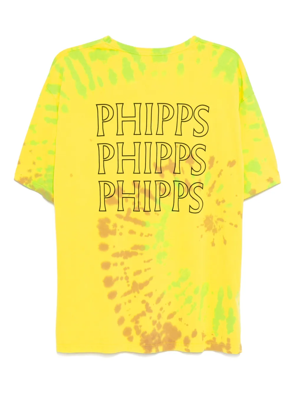 Stain Shade T-shirt met tie-dye print - Geel